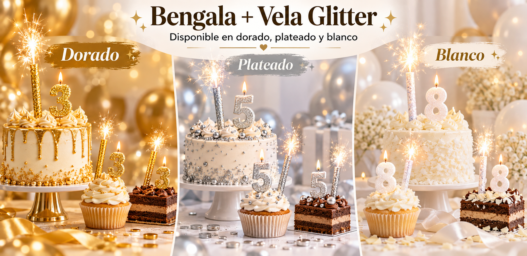SET BENGALA Y VELA NUMERAL